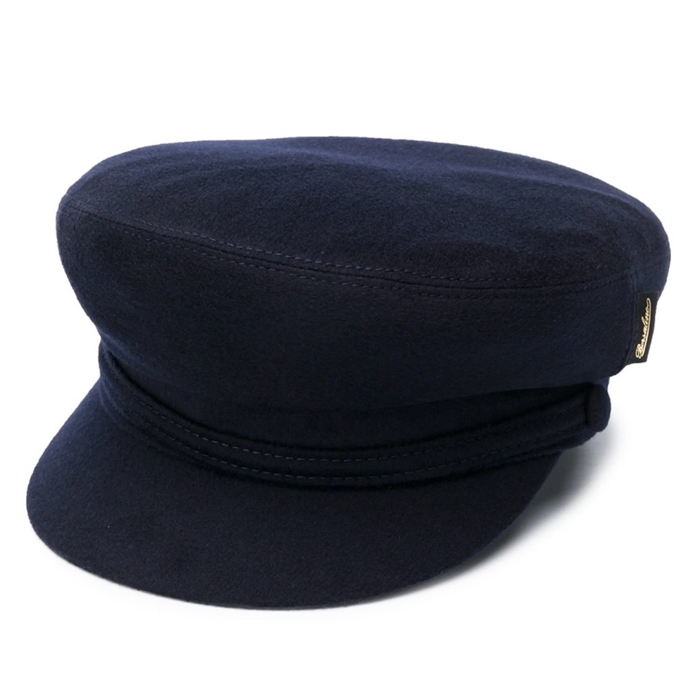 Borsalino Italy Cashmere Forage Cap Navy Blue Sold Out Fisherman Captain Hat